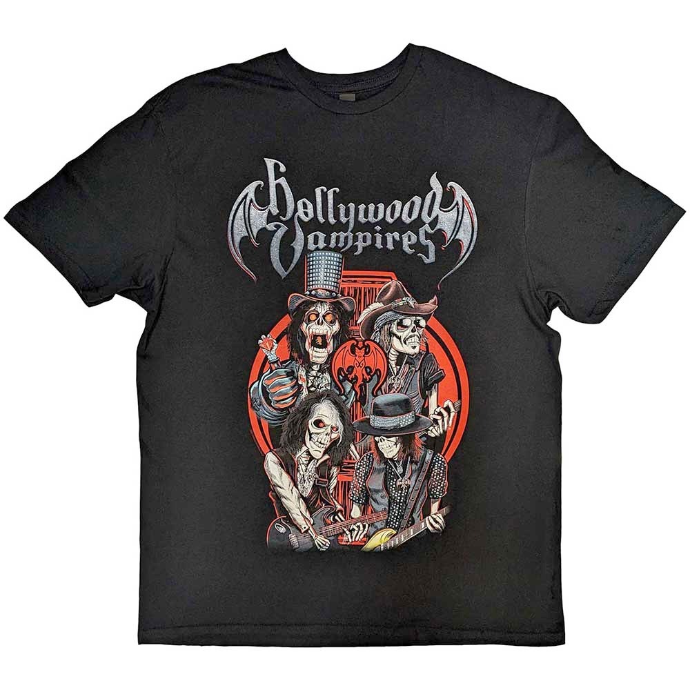 Hollywood Vampires - Caricatures Heren Tshirt - Zwart
